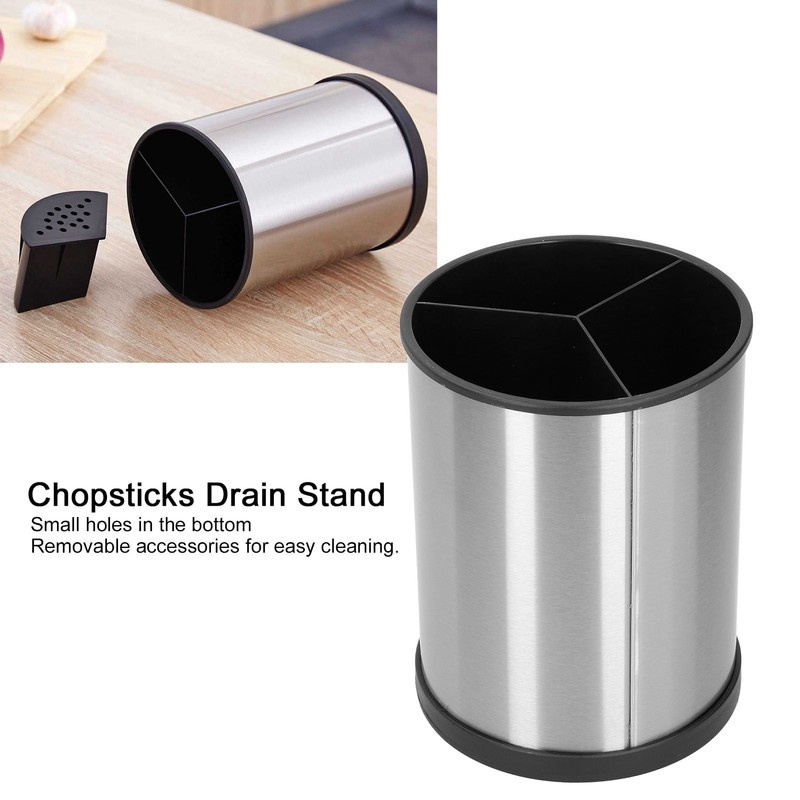 Rotating Chopsticks Organizer Multifunction Utensil Holder Cutlery Tableware Drainer Container
