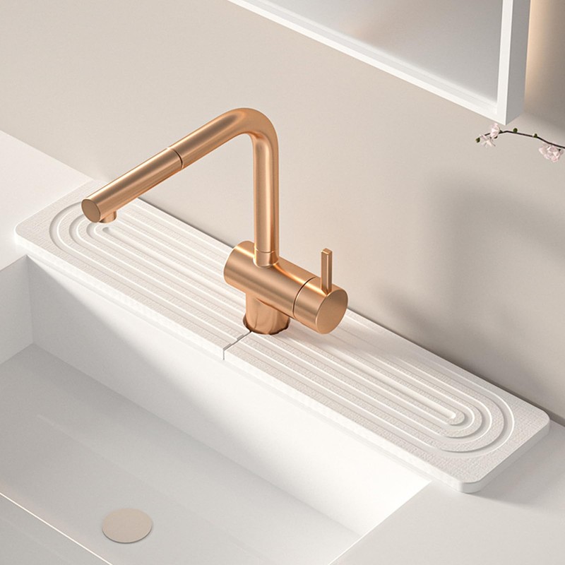 Sink Splash Guard Kitchen Sink Mat - 24 in Diatomite