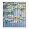 JEJOMEAG Oil Painting Water Lilies Lotus Shower Curtain Garden Fowers