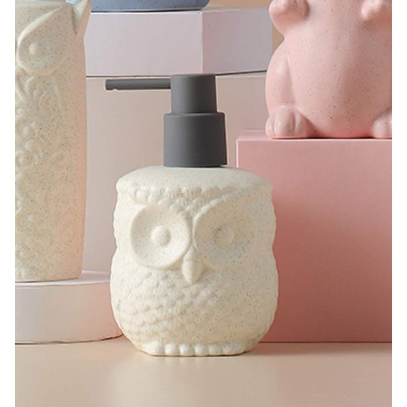 Mathew O Ceramics Owl Shape Soap Dispenser Soap Bottle Lotion