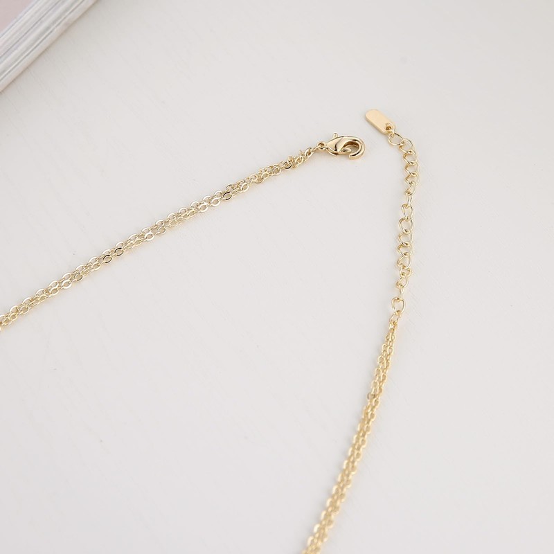 HZMAN 14K Gold Plated Layered Necklace for Women Dainty Gold