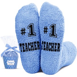 HAPPYPOP Teacher Appreciation Gifts Ideas - Teacher Christmas Valentines Day Gifts, Funny Teacher Socks for Male Female