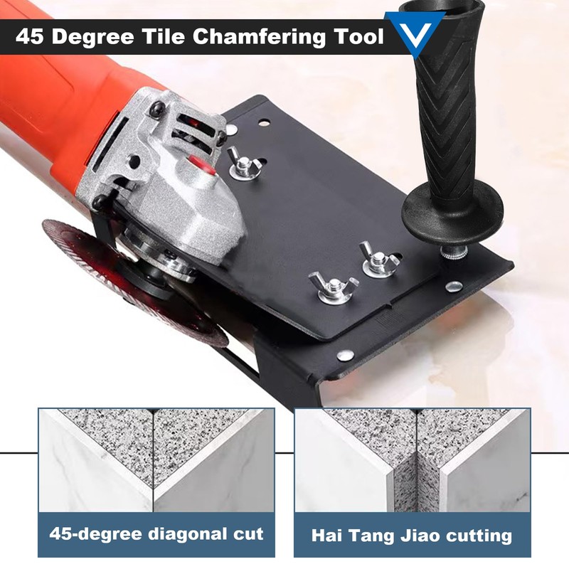 45 Degree Tile Chamfering Tool, Angle Grinder Stand with 5