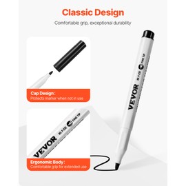 VEVOR Black Dry Erase Markers, 36 Pack Low-Odor Whiteboard Markers, Fine Point Whiteboard Markers, Easily Clean Dry Erase Marker Bulk for School Office Home