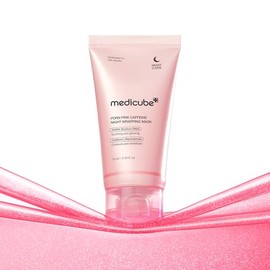 Medicube PDRN - Mascarilla facial con cafeína durante la noche, reafirmante, deshincha e hidratación, ADN de salmón + cafeína + colágeno para un sopor
