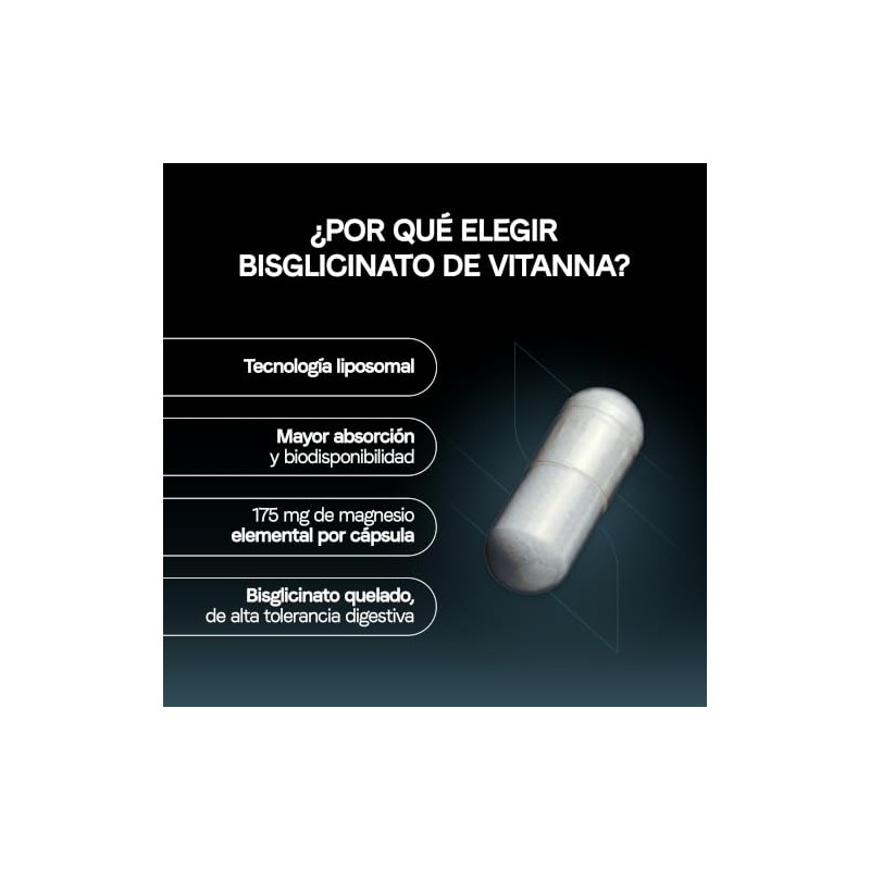 VITANNA® Bisglicinato de Magnesio Liposomal 500 mg