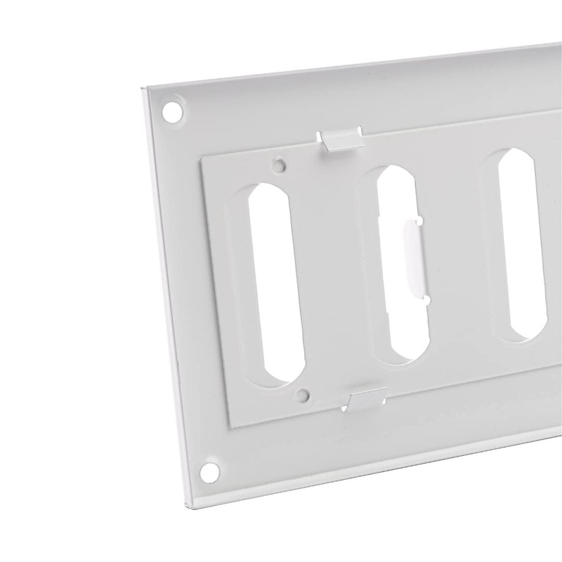 200x100 mm (8x4") Sliding Grille Made of Sheet Steel, White