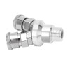 2 Way Connector G1/2 Thread Quick Coupler Carbon Steel Chrome