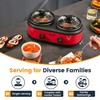 KOOC Double Small Slow Cooker, Buffet Server and Warmer, 2