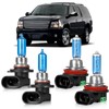 OQSNCV Fit For Chevy Suburban 1500 2500 3500HD (2007-2020) Halogen Headlight Bulbs, 9005 High Beam + H11 Low Beam Headlamp Replacement Bulbs Kit 100W, Pack of 4