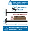 LEOPO 12 Pack-6 inch Floating Shelf Bracket, Hidden Brackets for