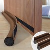 2 x 96 cm brown draught excluder for doors, draught