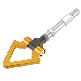X AUTOHAUX Triangle Shape Front Rear Bumper Pendant Ring Eye Tow Hook Gold Tone