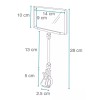 Exhivit Pinza Acrilico C/ Protector Y Extensión Porta Grafico 5