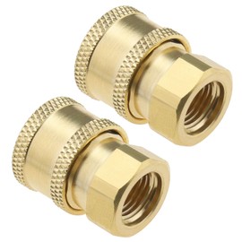 Be In Your Mind 2-Piece Pressure Washer Coupling Piece 1/4 Inch NPT Female Thread Standard Universal Quick Connect Set Pressure Washer Adapter Accessories for Water Equipment