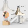 HUHAO 1-3/16" Radius Roundover Router Bit 1/2 Inch Shank,Edge Forming