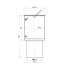 SANEI PH65F Sink Drain Basket for Mini Kitchens, 3.0 inches