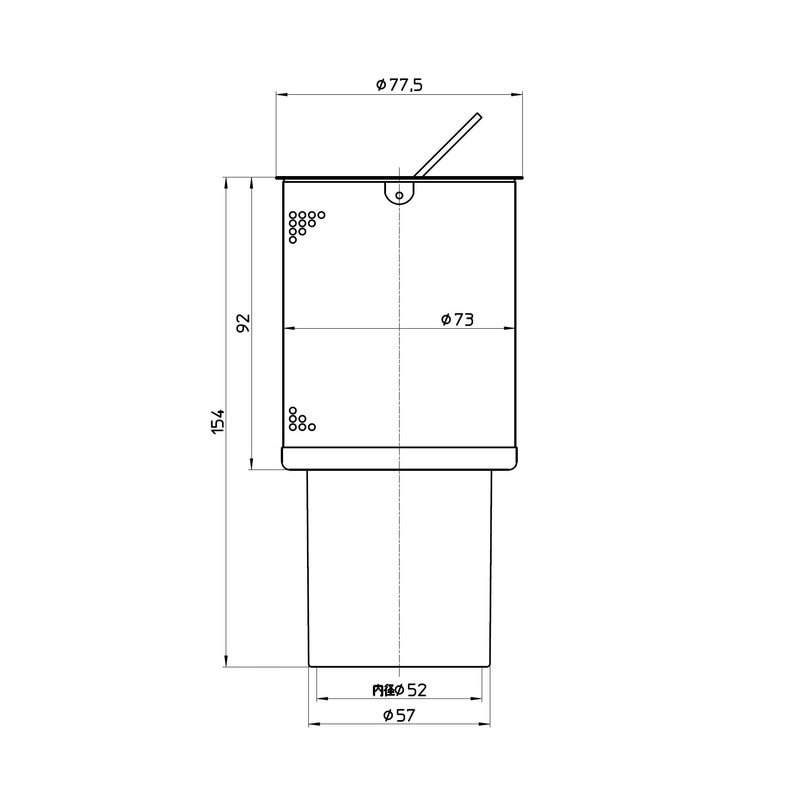 SANEI PH65F Sink Drain Basket for Mini Kitchens, 3.0 inches
