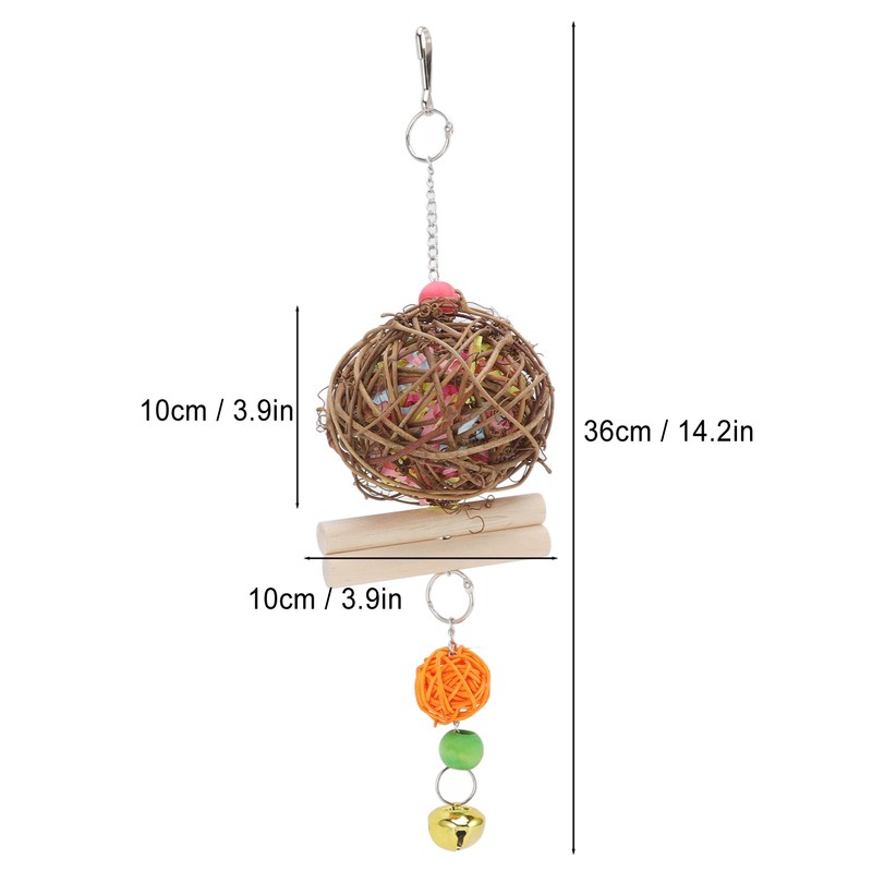 Parrot Cage Shredder Toy Bird Chewing Foraging Shredder Toy for