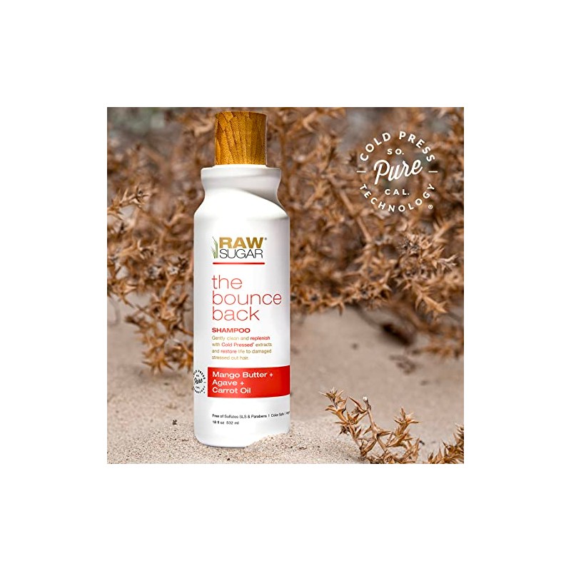 RAW SUGAR, The Bounce Back, Shampoo Hidratante y Fortalecedor, con