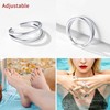 ChicSilver 925 Sterling Silver Toe Rings for Women Hypoallergenic Minimalist