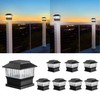 MOON-DE-AGE 8 Pack Fence Post Solar Lights Outdoor, 3 Modes