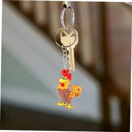 UPKOCH 2sets Elegant Rooster Keychain Ring Animal Charm Keychain Lanyard for Party Favor 12pcs*2