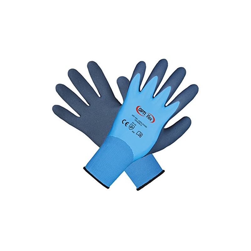 Optiflex 12 Pairs of Waterproof Aqua Guard Work Gloves, Size