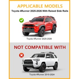 Tuyoung 330lbs Lockable Roof Rack Cross Bars Compatible with Toyota 4Runner 2025 2026, All Aluminum Heavy Duty Roof Rails Crossbars Luggage Racks Kayak Cargo Carrier Rooftop SUV Accessories