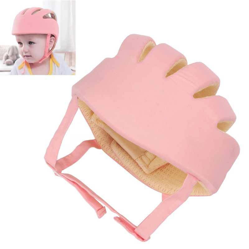 Baby Helmet Soft Breathable Adjustable Baby Protection Headgear Hat for
