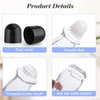 BOSMIOW 4Pcs 50ml/1.7oz Clear Glass Essential Oils Roller Bottles with