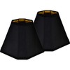 GO&SO Bell Lamp Shades Set of 2 Black Scalloped Lamp