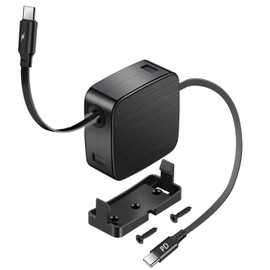 New Stand-Type Single Pull, 63.0 inches (160 cm), USBC TYPEC to TYPEC Retractable PD Charging Cable, 3A Rapid Charging & Data Transfer