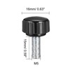 TA-VIGOR 12Pcs M5 x 15mm Male Thread Knurled Clamping Knobs