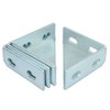 OTTFF 4 Pcs 90 Degree Gusseted Fitting for 1-5/8" Channel, 4 Slotted Hole Right Angle Connector Bracket Gusset Corner Brace Fastener Carbon Steel Q235B Strong Connection, Size 4 x 4 x 1-1/2"