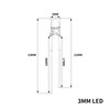 DSSRQI 100pcs Super Bright 3mm LED Diode Lights (Clear Transparent
