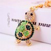 Cute Mini Turtle Sparkling Charm Blingbling Keychain Crystal Rhinestones Pendant