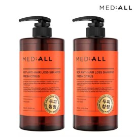 Mediol 메디올 두피청청 탈모 완화 대용량 샴푸 시트러스향 800ml 2개 Medi:ol Scalp Cleansing Hair Loss Relief Large Capacity Shampoo Citrus Scent 800ml 2ea