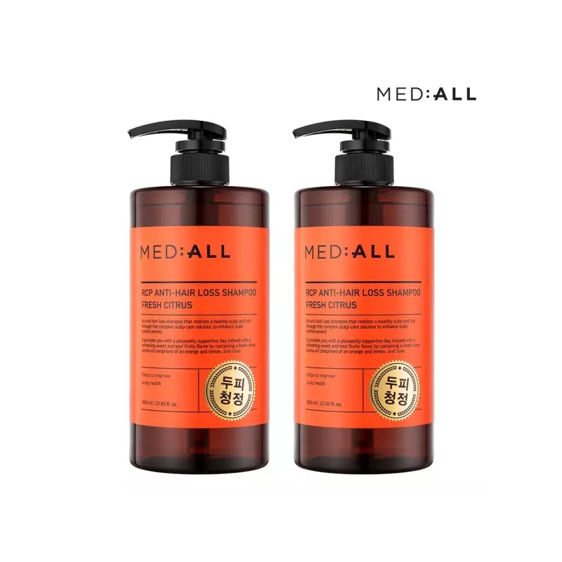 Mediol 메디올 두피청청 탈모 완화 대용량 샴푸 시트러스향 800ml 2개