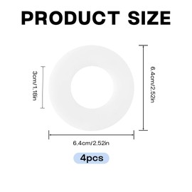 4 Flush Valve Base Sealing Washer Compatible with Geberit 816.418.00.1，Replacement Silicon Clear Washers，Repair Rubber Seal Diaphragm for Effective Leak Prevention