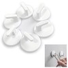 lightstar 6 Pcs Adhesive Hooks, Plastic Hooks, Small Wall Hooks