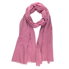 Canxiaoba Women's Cotton Scarves Lady Light Soft Fashion Solid Scarf Wrap Shawl（Skin red）