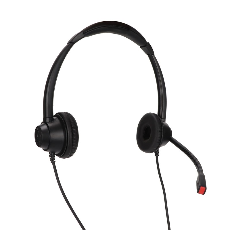 Call Center Headset Noise Cancelling Mic Supports Speaker Volume Adjustment