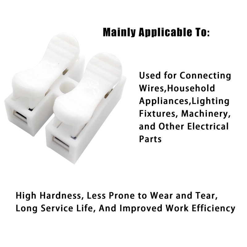 100pcs Spring Wire Connectors, Spring Clamp Terminal Quick Splice Wire