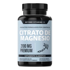 Citrato Magnesio 2100mg Acerola Vitamina Suplemento Alimenticio Magnesium Citrate Vitaminas Mujer Hombre Polvo Concentrado 180 Capsulas