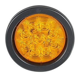 Federal Signal 607123-02SB SignalTech Amber 4" Round LED Light (Random Flashing Light Kit)