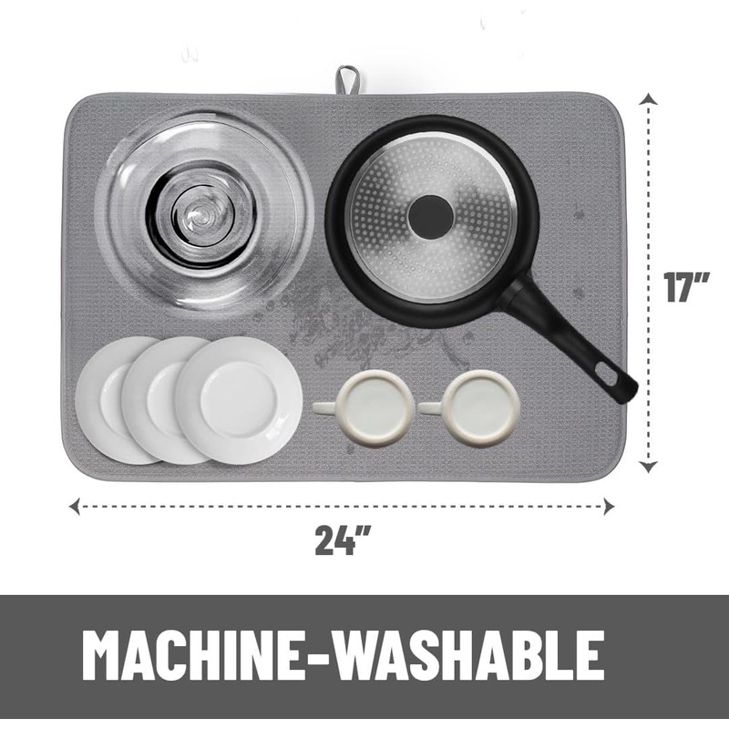 Microfibre Dish Drying mat XL for Kitchen Draining Board Mat