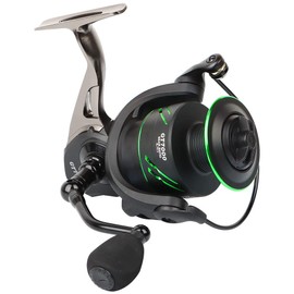 HappyLife Spinning Reel, Fishing Tool, Prevents Lining, Maximum Drag Force, 77.1 lbs (35 kg), Left and Right Interchangeable Handle, Gear Ratio 5.0:1, Strong Drag Strength, Durable, Long Toss,