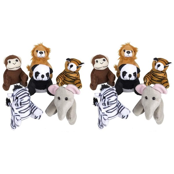 Adventure Planet 5-inch Zoo Animal Plush (Bulk Pack of 12 Pieces)