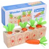 Wooden Pull Carrot Game Number Fine Motor Skill Toy Matching